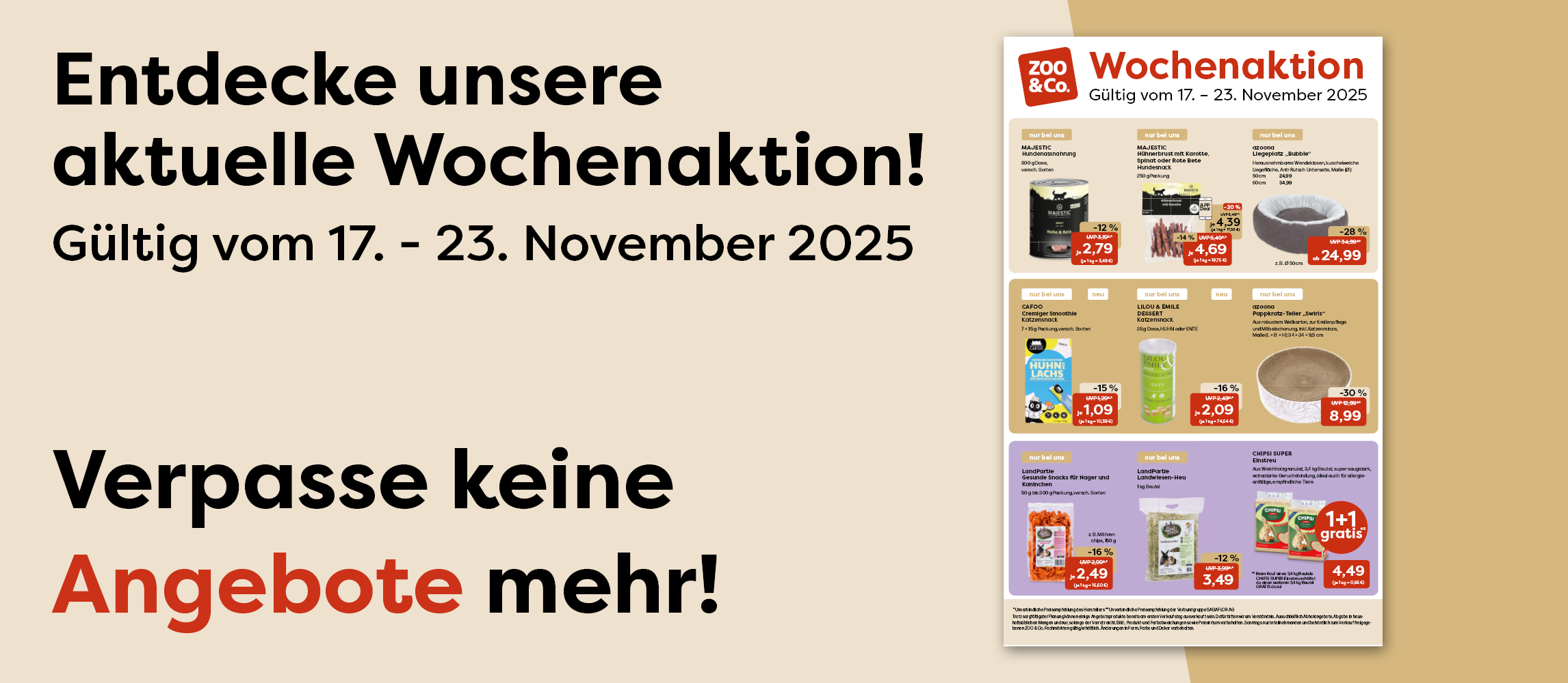 Entdecke unsere aktuelle Wochenaktion vom 17. - 23.11.2025!